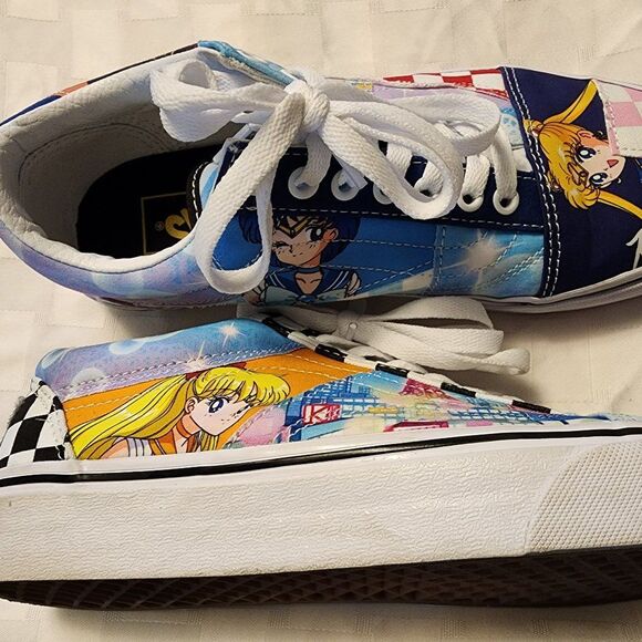 Vans X Pretty Guardian Sailor Moon Old Skool Patchwork, size 9.5 - Picture 2 of 6